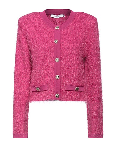 SIMONA CORSELLINI Cardigan Fuchsia 40% Polyamide, 30% Wool, 30% Acrylic