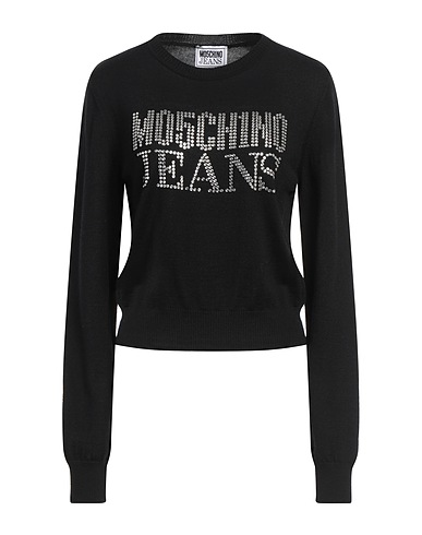 MOSCHINO JEANS Jumper Black 50% Acrylic, 50% Virgin Wool