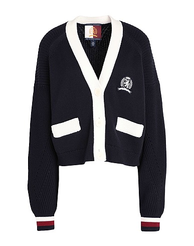 HILFIGER COLLECTION カーディガン ネイビー コットン 60% / ポリエステル 30% / ウール 10%