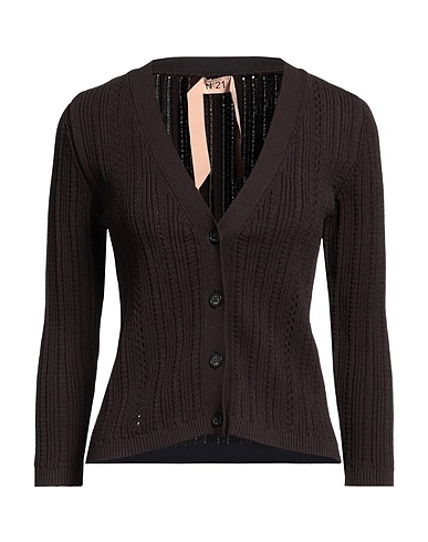N°21 Cardigan Dark brown 75% Viscose, 25% Polyester