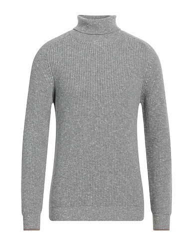 PESERICO Turtleneck Grey 90% Merino Wool, 10% Cashmere, Cotton, Virgin Wool, Silk