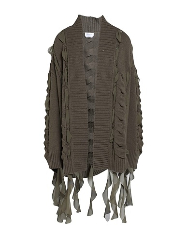 BLUMARINE Cardigan Military green 100% Wool, Polyester