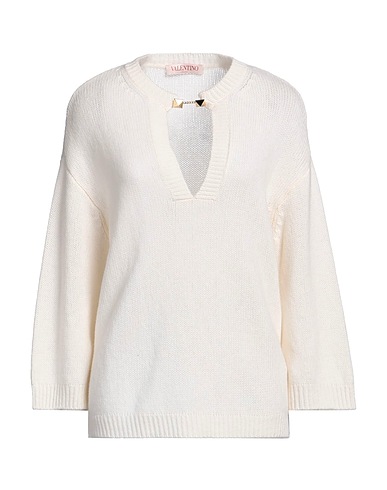 VALENTINO GARAVANI Cashmere blend Cream 100% Cashmere