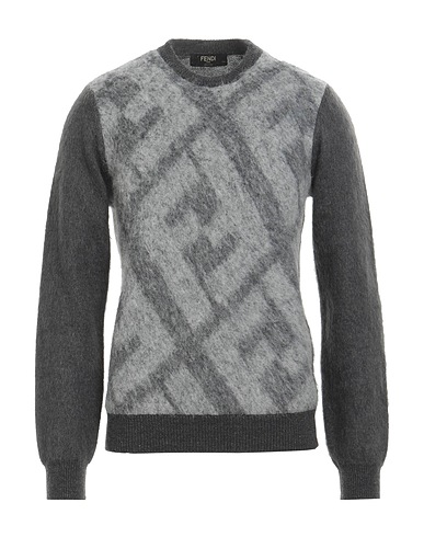 FENDI Jumper Grey 45% Virgin Wool, 35% Mohair wool, 16% Polyamide, 4% Acrylic, Alpaca wool