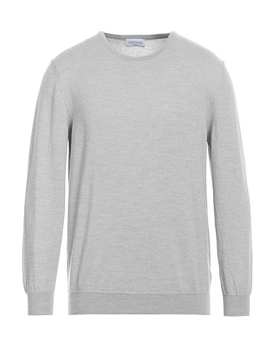 HERITAGE Sweater Light grey 100% Merino Wool