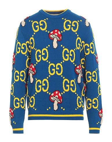 GUCCI Sweater Blue 80% Cotton, 20% Wool