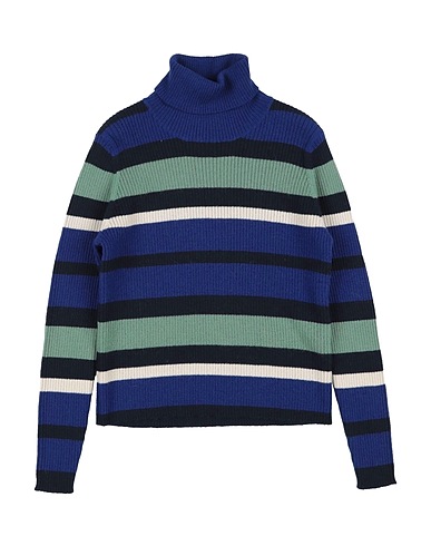 IL GUFO Polo neck Blue 100% Virgin Wool