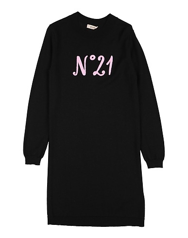 N°21 ワンピース＆ドレス ブラック アクリル 50% / ウール 50%