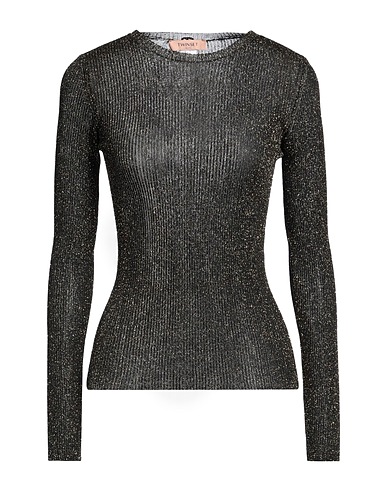TWINSET Pullover Nero 78% Viscosa, 12% Poliestere metallizzato, 10% Poliammide