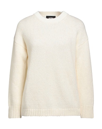 ALPHA STUDIO Jumper Ivory 40% Recycled wool, 30% Viscose, 20% Recycled polyamide, 10% Recycled cashmere, Alpaca wool