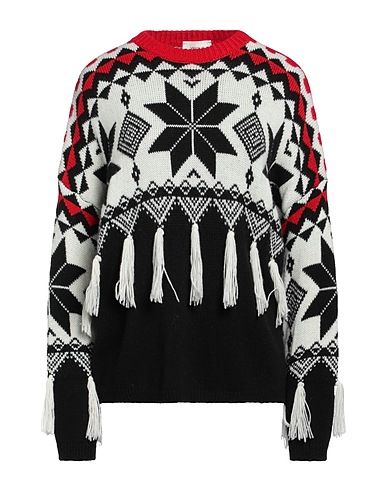 VICOLO Jumper White 50% Wool, 50% Acrylic