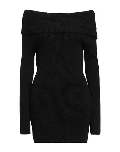AKEP Sheath dress Black 57% Acrylic, 29% Polyamide, 7% Wool, 7% Viscose