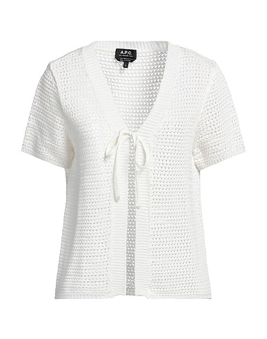 A.P.C. Strickjacke Elfenbein 100% Baumwolle