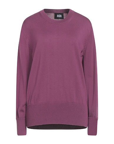 ALPHA STUDIO Sweater Mauve 100% Merino Wool
