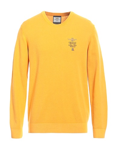 AERONAUTICA MILITARE Πουλόβερ FRECCE TRICOLORI Κίτρινο 75% Βαμβάκι, 25% Lyocell
