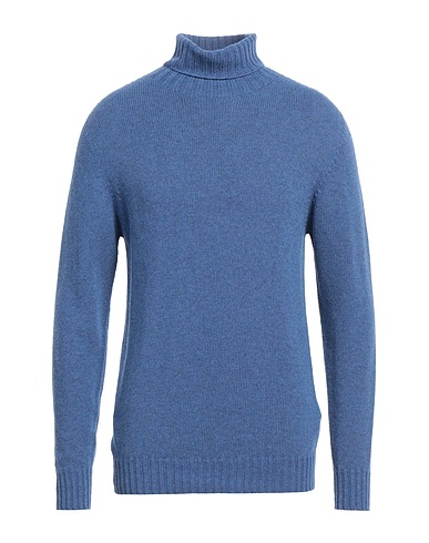 ALPHA STUDIO Polo neck Blue 40% Recycled wool, 30% EcoVero™ viscose, 20% Recycled polyamide, 10% Recycled cashmere