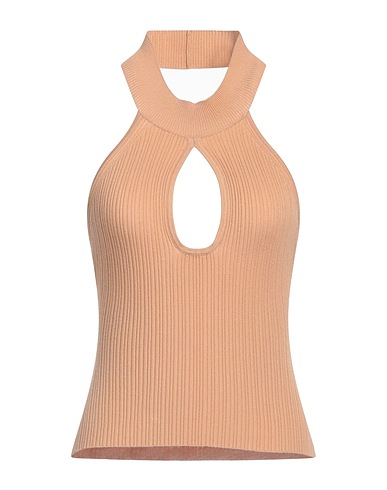 VICOLO Polo neck Sand 70% Viscose, 30% Polyester