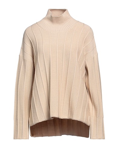 MAX MARA Turtleneck Beige 100% Virgin Wool