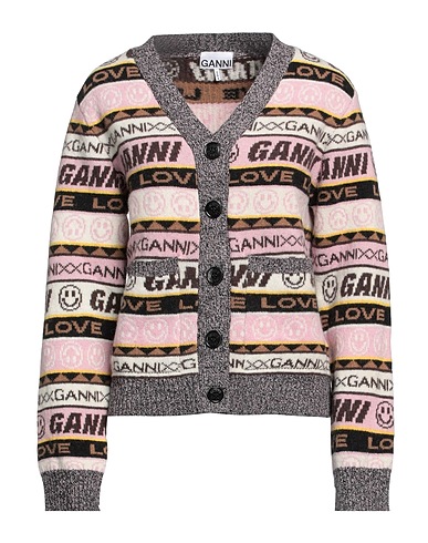 GANNI Cardigan Pink 45% Wool, 35% Recycled wool, 20% Recycled polyamide