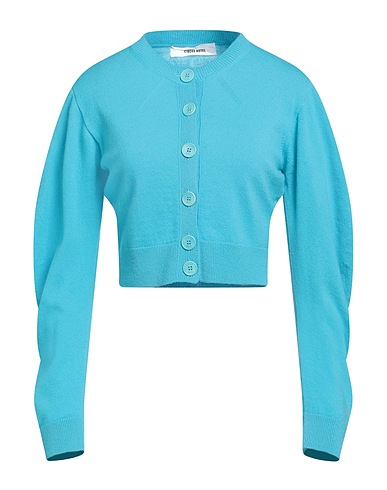 CIRCUS HOTEL Cardigan Azure 85% Wool, 15% Cashmere