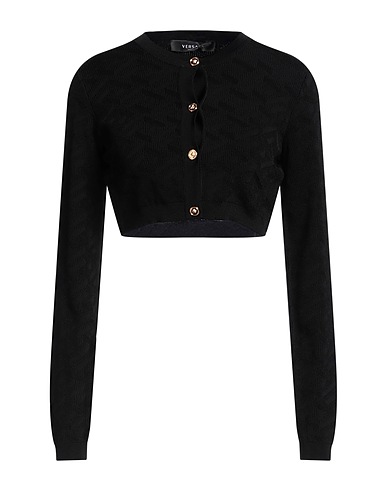 VERSACE Strickjacke Schwarz 91% Viskose, 7% Polyamid, 2% Elastan