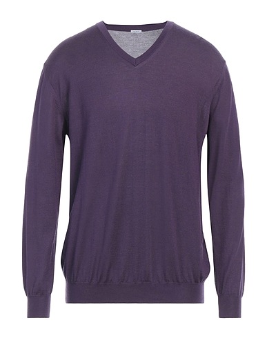 MALO Cashmere jumper Dark purple 70% Cashmere, 30% Silk