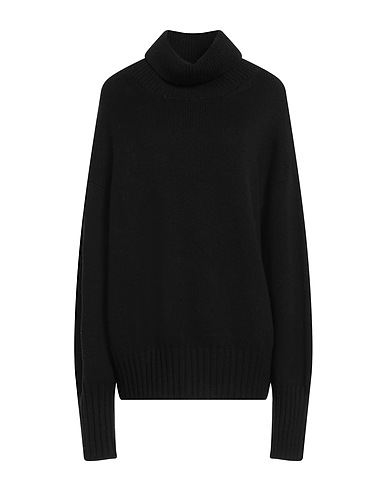 WILD CASHMERE タートルネック ブラック ウール 70% / カシミヤ 30%