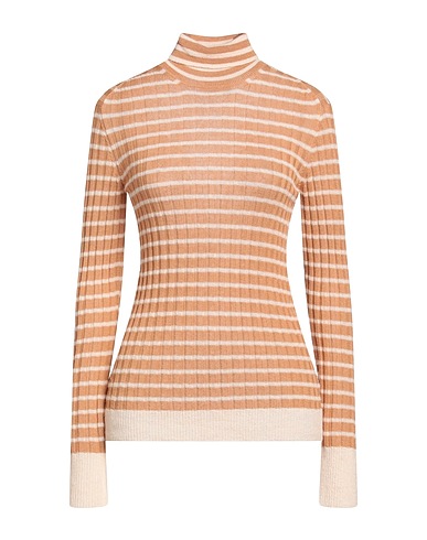ALYSI Polo neck Camel Wool, Alpaca wool, Polyamide