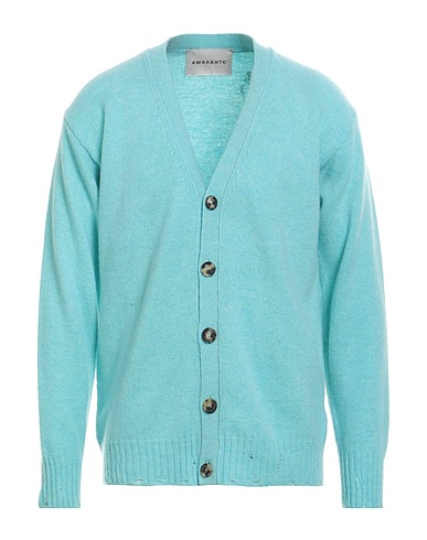 AMARANTO Cardigan Turquoise 90% Wool, 10% Cashmere