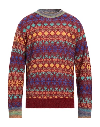 DSQUARED2 Pullover Bordeaux 43% Lana mohair, 31% Poliammide, 17% Lana di alpaca, 9% Lana, Pelle di bovino