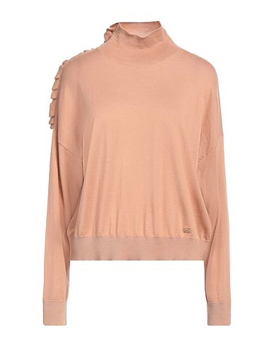 PINKO Polo neck Sand 100% Wool