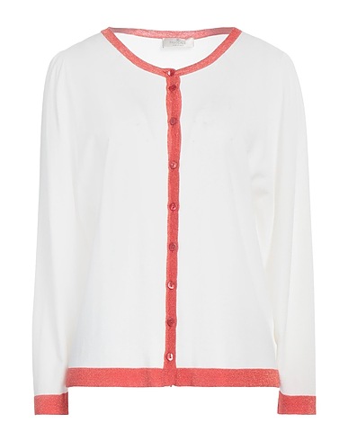 PANICALE Cardigan BIANCO 92% Viscosa, 6% Meryl® Elitè, 2% Poliestere metallizzato