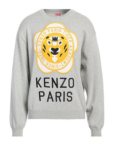 KENZO プルオーバー ライトグレー ウール 55% / コットン 45% / ポリエステル