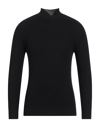 GRAN SASSO Polo neck Black 100% Virgin Wool
