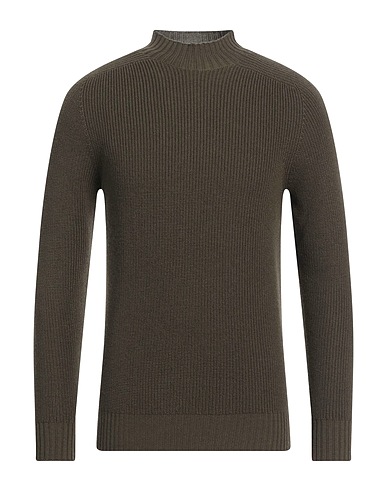 GRAN SASSO Polo neck Military green 100% Virgin Wool