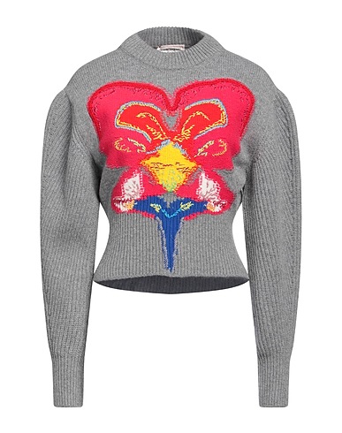 MCQUEEN Jumper Grey 100% Wool, Acrylic, Cotton, Cashmere