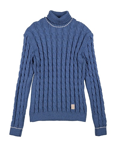 ELEVENTY Turtleneck Slate blue 100% Virgin Wool