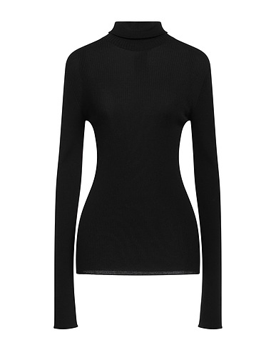 SPORTMAX Rollkragenpullover Schwarz 100% Schurwolle