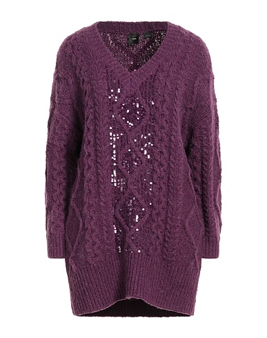 PINKO Elegant dress Mauve 35% Wool, 30% Acrylic, 25% Alpaca wool, 10% Polyamide, PVC - Polyvinyl chloride