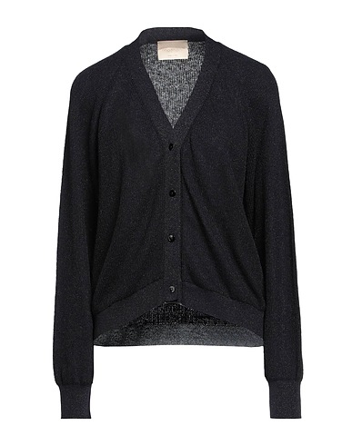 MOMONÍ Cardigan Noir 25% Viscose, 25% Laine d'alpaga, 25% Polyamide, 15% Polyester métallisé, 10% Laine