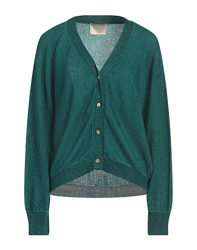 MOMONÍ Cardigan Emerald green 25% Viscose, 25% Alpaca wool, 25% Polyamide, 15% Metallic Polyester, 10% Wool