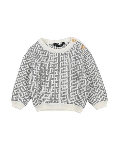 BALMAIN Свитер Серый 70% Шерсть мериноса, 20% Шелк, 10% Кашемир