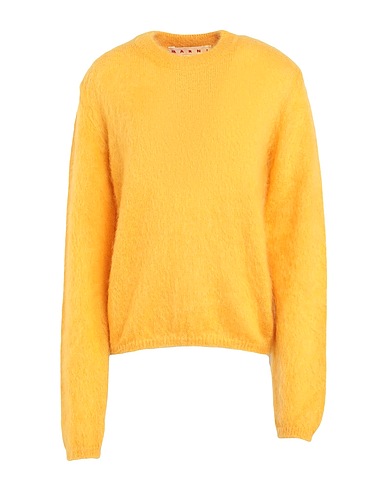MARNI Pullover Gelb 67% Mohairwolle, 28% Polyamid, 5% Wolle