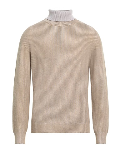 ORIGINAL VINTAGE STYLE Polo neck Sand 90% Merino Wool, 10% Cashmere