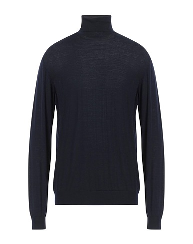 ORIGINAL VINTAGE STYLE Polo neck Midnight blue 100% Merino Wool