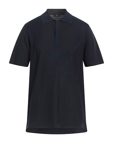 DUNHILL Pullover Blu notte 53% Seta di gelso, 47% Cotone