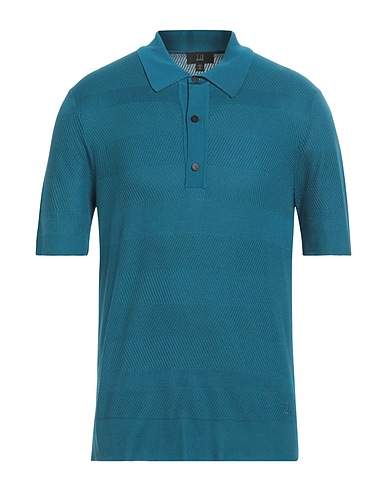 DUNHILL Sweater Deep teal 100% Mulberry silk