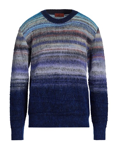 MISSONI Sweater Dark purple 30% Wool, 25% Polyamide, 24% Alpaca wool, 21% Mohair wool