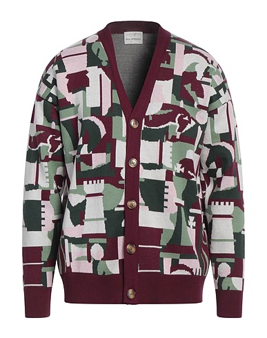 DRÔLE DE MONSIEUR Cardigan Burgundy 80% Organic cotton, 20% Merino Wool