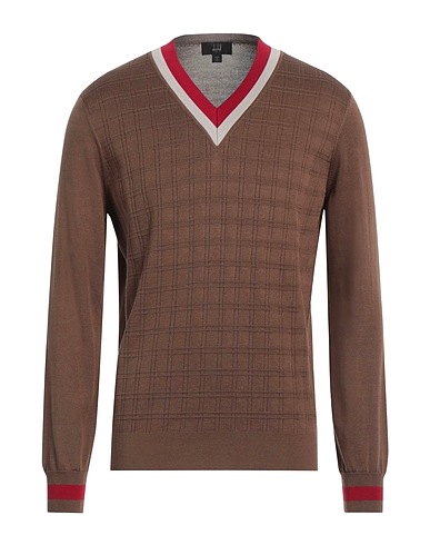 DUNHILL Pullover Braun 57% Maulbeerseide, 43% Baumwolle
